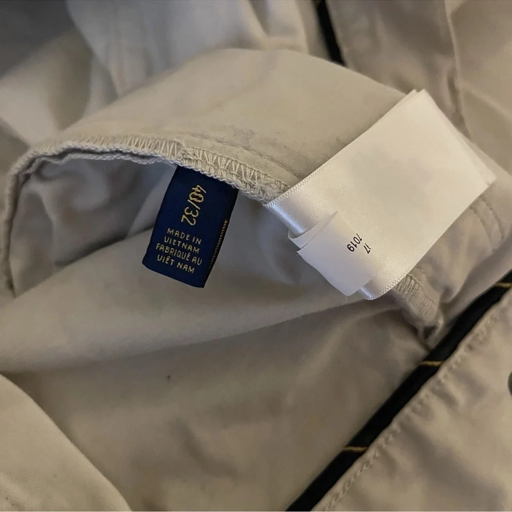 Polo Ralph Lauren Mens Chino Pants 40X32 (fit 40x31) Straight Slim Fit Stretch